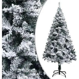 The Living Store Künstlicher Weihnachtsbaum mit Schnee Grün 150 cm PVC - Grün