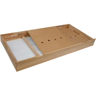 Linea Natura Bettschubkasten , Buchefarben , Holz, Holzwerkstoff , Buche , massiv , 90x17.5x195 cm , Schlafzimmer, Betten, Bettgestelle- Einzelteile, Bettkästen