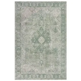 Flair Rugs Vintage-Teppich Manhattan, grün, Textil, Vintage, rechteckig, 120x170 cm Reach, AZO-frei, für Fußbodenheizung geeignet, pflegeleicht, Teppiche Teppich, Chenille Stil Teppich, Wohnzimmer, Schlafzimmer, Esszimmer