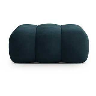 Cosmopolitan Design Pouf Koge aus Samt petrol , Petrol , Textil , 95x40x95 cm , Wohnzimmer, Sessel, Hocker & Hockerbänke, Poufs