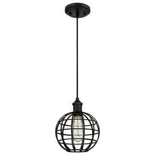 Pendelleuchte Kugel Käfig mattschwarz mit 1 Lichtquelle - Schwarz