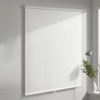 Joydeco Verdunklungsrollo Klemmfix ohne Bohren (Weiß, 40x100 cm) – Thermorollo mit 100% Sichtschutz & Sonnenschutz, kabellos & abnehmbar, Rollos Für Fenster im Schlafzimmer und Wohnzimmer