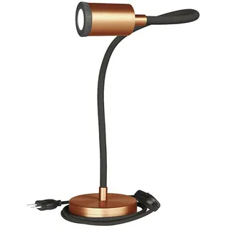 Creative Cables Table Flex Gu1d0 Gelenkige Tischlampe Mit Mini-led-spotlight Und 2-poligem Stecker - Satin Copper - One Size