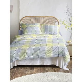 IRISETTE Easy 8715 Kariert Blau 135 x 200 cm + 2 x 80 x 80 cm