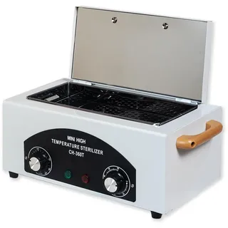 Sanqiao 300W Heißluftsterilisator Desinfektion, Hochtemperatur-Sterilisator-Nagel-Werkzeug-Sterilisator, Trockene Hitze Sterilisator mit Timer für Kosmetik, Fusspflegestudios, Friseursalon, Weiß