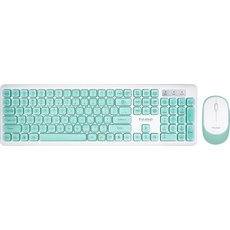 MARVO Tastatur- und Maus-Set »Marvo Wireless/kabellose Tastatur und Maus«, (1 St.), blau