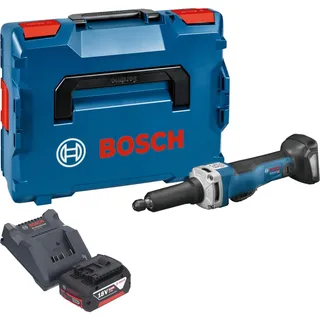 Bosch GGS 18V-23 PLC Professional Akku Geradschleifer 18 V Brushless + 1x Akku 5,0 Ah + Ladegerät + L-Boxx