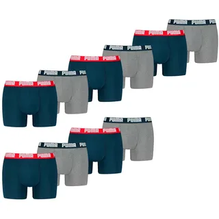 Puma Boxershorts Navy/Grey Melange XL 10er Pack