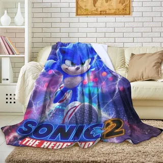 Herren Sonic the Hedgehog Decke Miles Knuckles Klimaanlage Schlafdecke Fleece Blanket - Sonic 05 - 150x200cm