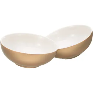 CreaTable Golden Days weiss, Müslischale Steinzeug spülmaschinen- und mikrowellengeeignet, Qualitätsproduktion