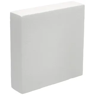 Decora POLYSTYRENE Square 30X30X7,5H cm Torten-Dummy aus Polystyrol, Quadratisch, Polistirolo, beige, 30 x 30 x h7,5 cm