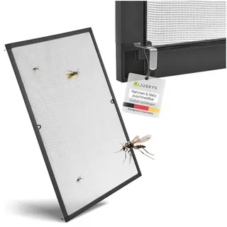 Juskys Fliegenschutzgitter mit Aluminiumrahmen 110 x 130 cm anthrazit