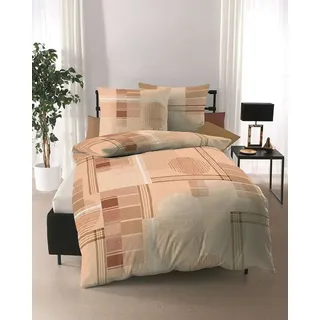 Kaeppel Mako Satin Bettwäsche Glenn 135x200 cm + 80x80 cm Mandarine - Orange