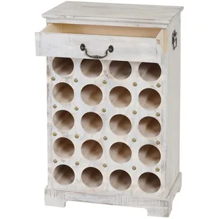 MCW Weinregal Weiß , Holz , 48x76x31 cm , Weinregale