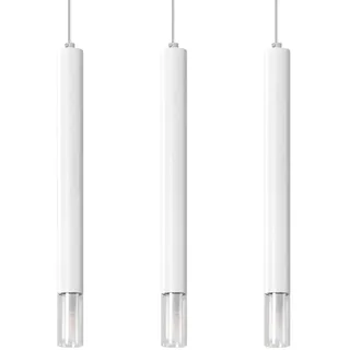 Sollux Pendelleuchte – Pendelleuchte Esstisch – Hängeleuchten & Pendelleuchten – Deckenlampe Hängend – Glühbirne Nicht im Lieferumfang Enthalten – WEZYR 3 Weiß - G9-Fassung