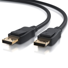 CSL - 8k DisplayPort Kabel 3m - Displayport auf Displayport - DP 1.4-7680 x 4320 60 Hz - 3840 x 2160 120 Hz - 1920 x 1200 240 Hz - Bandbreite von bis zu 32,4 Gbit s - HBR3, DSC 1.2, HDR 10