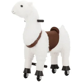 My Baby Lou Schaukeltier , Braun, Weiß , Metall, Kunststoff, Textil , 27x85x76 cm , unisex , EN 71 , Fußstützen, Haltegriffe , Spielzeug, Schaukeltiere