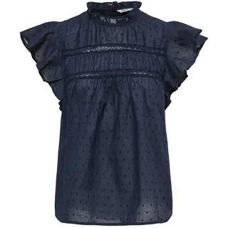 Only Onlkatti S/S Dobby Top Nacht Blau XS