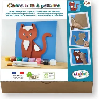 ALADINE - 3D-Holzbild zum Bemalen Katze