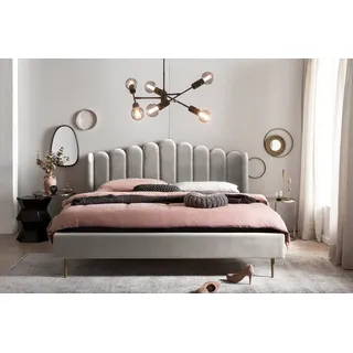 SalesFever Muschelbett 180 x 200 cm Beige/Gold
