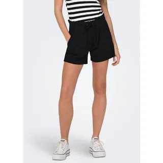 Shorts JDY "JDYNEW CATIA SHORTS JRS NOOS", Damen, Gr. M (38), N-Gr, schwarz, Web, Obermaterial: 95% Polyester, 5% Elasthan, regular fit, Hosen Shorts
