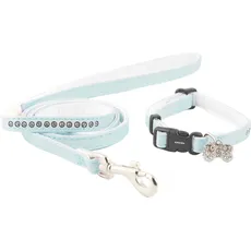Ancol Hundehalsband und Hundeleine Set Small Bite Mit Strass besetzt (Hund, Allgemein), Halsband + Leine