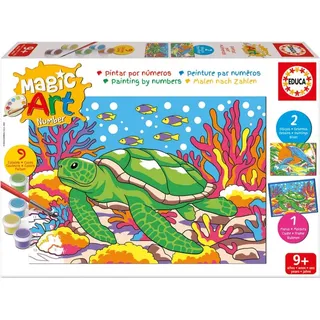 EDUCA Malovin nach Zahlen: Delfin und Schildkrö te