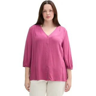 TOM TAILOR PLUS Klassische Bluse, mit 3/4 Ärmeln, pink