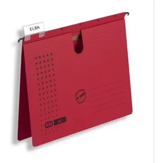 Elba Hängehefter chic für A4, aus Karton, rot, 25er Pack, Hängeregister