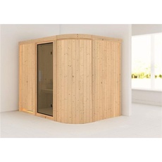 Bild von Sauna Titania 4 68mm ohne Saunaofen Tür modern