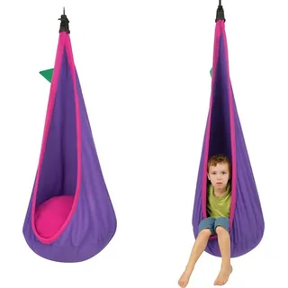 LA SIESTA Joki, Hängemattenschaukel, Ohne Standfuß, Drinnen, Pink, Violett, Baumwolle, 80 kg - Rosa, Violett