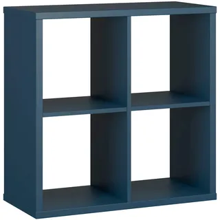 Standregal FORTE "Mauro", blau, B:72,7cm H:72,8cm T:32,9cm, Holzwerkstoff, Regale, Standregal, Fachgröße 33x33cm, 4 Fächer