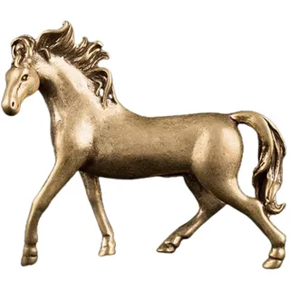 ULTECHNOVO Elegante Kupfer Pferdeskulptur Dekorative Handwerksdekoration in Gold für Balkon und Garten Platzsparend und Leicht zu Bewegen Stilvolle Schreibtisch Büroaccessoires