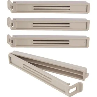4er Set Gewürzbeutel-Klemmen aus Plastik Beige