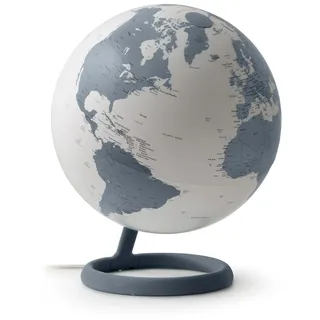 Tecnodidattica Atmosphere Evolve Velvet Pirite Globus im skandinavischen Design mit Farblampe, politische Kartographie in englischer Sprache, Durchmesser 30 cm, hergestellt in Italien