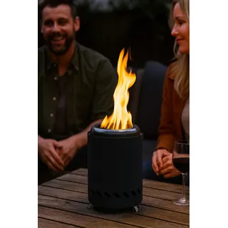 JW Eden Outdoor Tischfeuer PureFlame aus Edelstahl 2740-03 - Grau