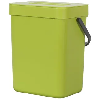 EKO Puro Mini-Mülleimer zur Wandmontage mit Deckel, Lebensmittelabfälle, Komposteimer, 3 l, Kleiner hängender Mülleimer für die Küche (grün)