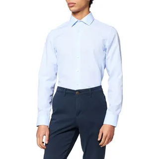Seidensticker Herren Hemd blau Slim Fit, blau, NOS
