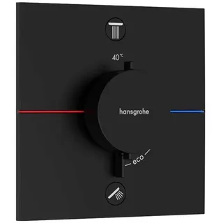 Hansgrohe ShowerSelect Comfort E Duschthermostat eckig für 2 Verbraucher Mattschwarz 15572670