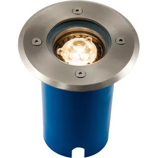Heitronic Bodeneinbaustrahler Aluminium 15,0 cm GU10 LED 7 W IP67 silber