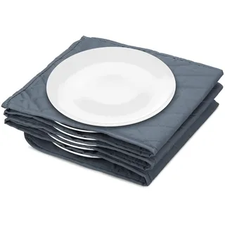 Navaris XXL Tellerwärmer elektrisch - 34 x 30 x 3 cm - für bis zu 10 Teller mit je 32 cm Durchmesser - 200 Watt - Gastro Teller Wärmer in Grau