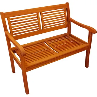 Gartenbank Akazie 110 cm 2-Sitzer Sitzbank CORUNA - Beige