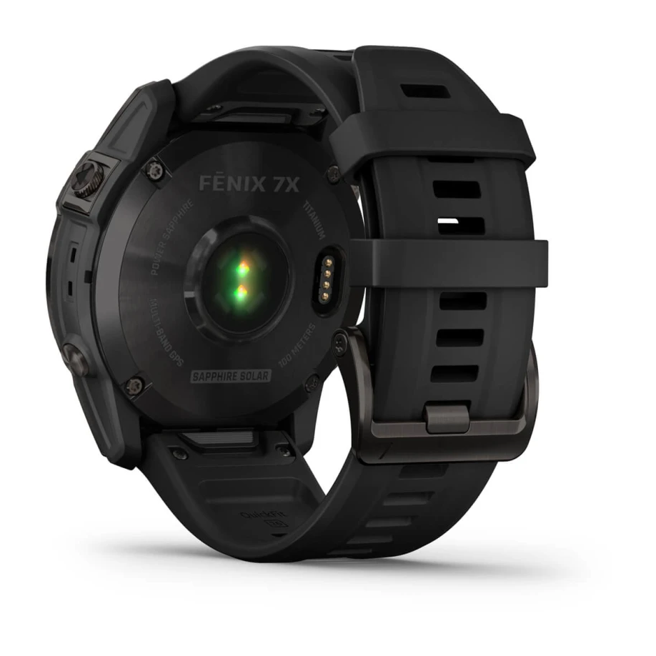 Bild von Fenix 7 Sapphire Solar schiefergraues DLC-Titan mit schwarzem Armband
