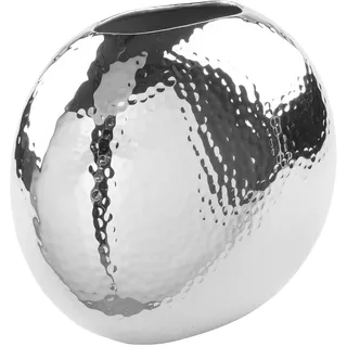 Fink »LUNA« Vase Dekovase aus Eisen, vernickelt, mit länglicher Öffnung