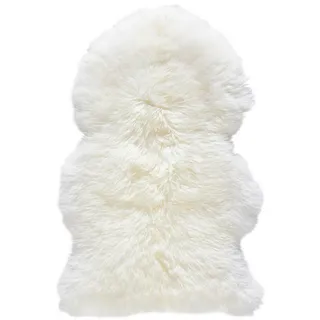 Linea Natura Schaffell , Weiß , Fell , Tierform , 65-70x100-105 cm , Reach, AZO-frei, Bsci , für Fußbodenheizung geeignet, pflegeleicht , Teppiche und Böden, Teppiche, Schaffelle & Kuhfelle