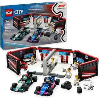 LEGO City F1 Garage mit Mercedes-AMG & Alpine Rennautos 60444