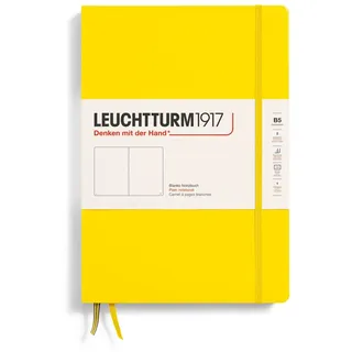LEUCHTTURM1917 366168 Notizbuch Composition (B5), Hardcover, 219 nummerierte Seiten, Zitrone, Blanko