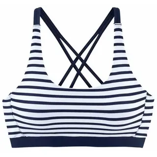 VENICE BEACH Bustier-Bikini-Top Damen weiß-marine-gestreift Gr.36