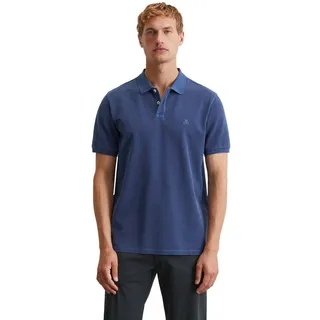 Marc O'Polo Poloshirt MARC O'POLO, Herren, Gr. M, blau (iris ink), Piqué, Obermaterial: 100% Baumwolle, Shirts Poloshirt, aus Pique