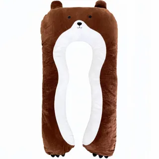 DRACA Seitenschläferkissen Kinder Pinguin Komfortkissen Wunderkissen Anti Stress ADHS Kissen für Kinder Einschlafkissen Tier Multifunktionskissen In Tierform Großes Kuschelkissen Kind (Bär)